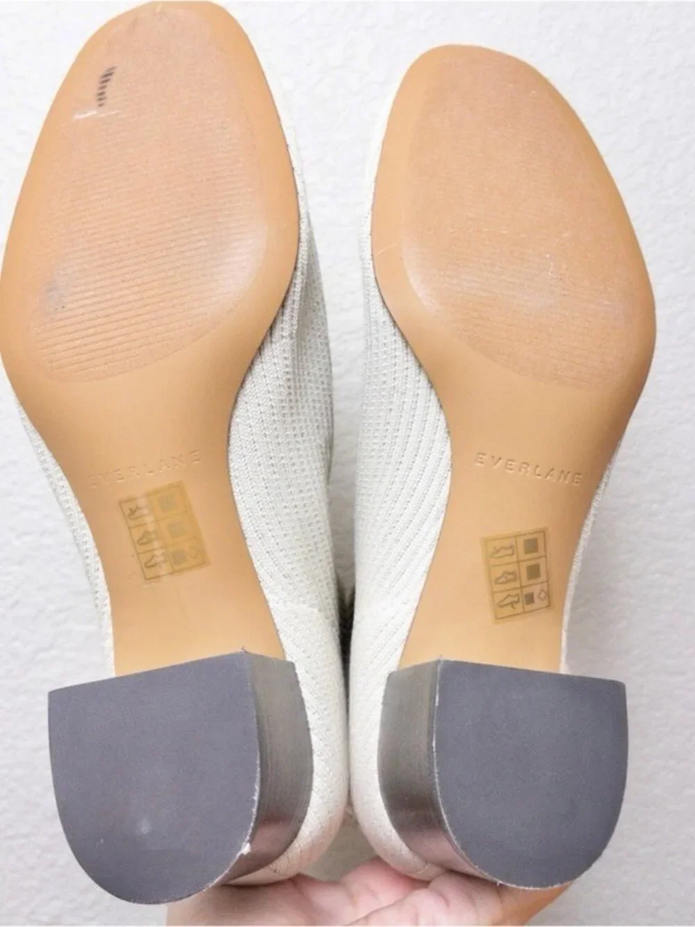 NEW Everlane The Glove Rib Knit Ankle Sock Boot 7.5 Bone 8.5 ReKnit Block Heel